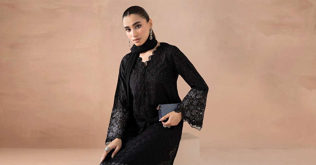 Maria B | Luxury Winter Pret 25 | DW-MN25-11-Black, image 7