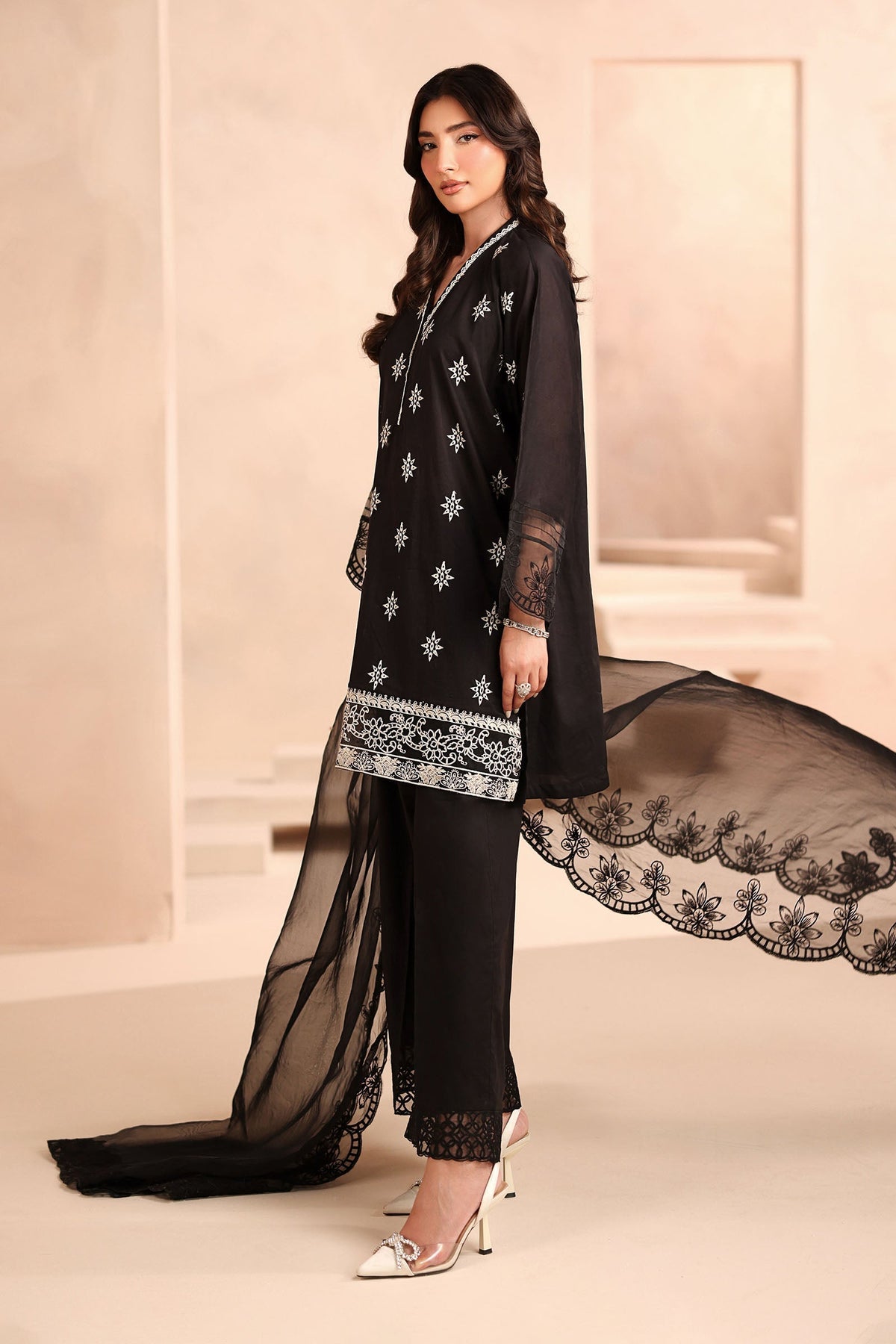 Maria B | Luxury Winter Pret 25 | DW-MN25-01-Black, image 6