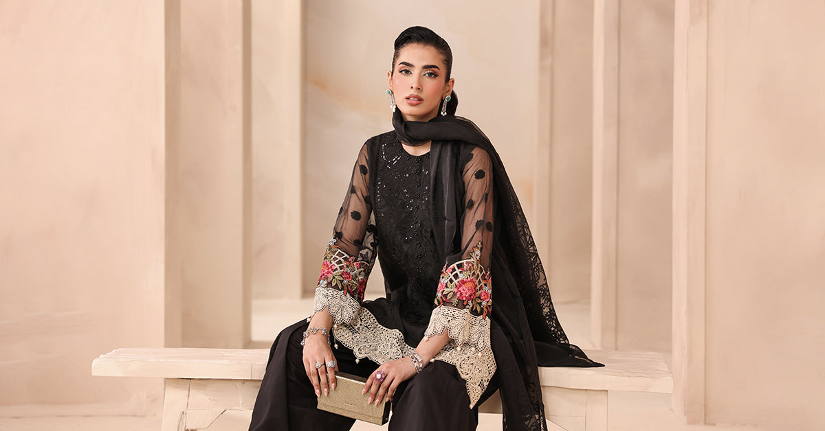Maria B | Luxury Winter Pret 25 | DW-MN25-02-Black, image 8