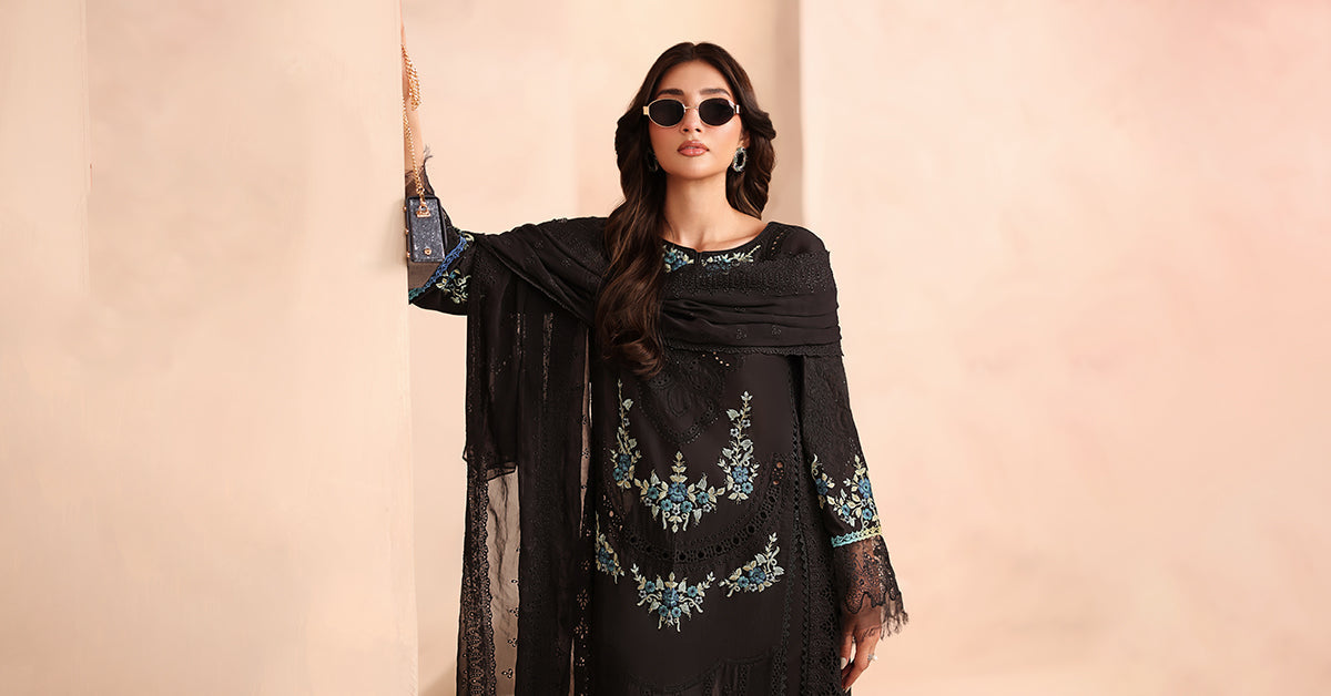 Maria B | Luxury Winter Pret 25 | DW-MN25-08-Black, image 8