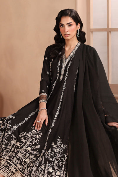 Maria B | Pre Fall Dresses | 3 Piece Embroidered Dobby Suit Black1