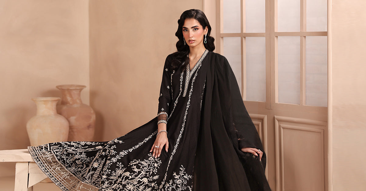 Maria B | Luxury Winter Pret 25 | DW-MN25-09-Black, image 5