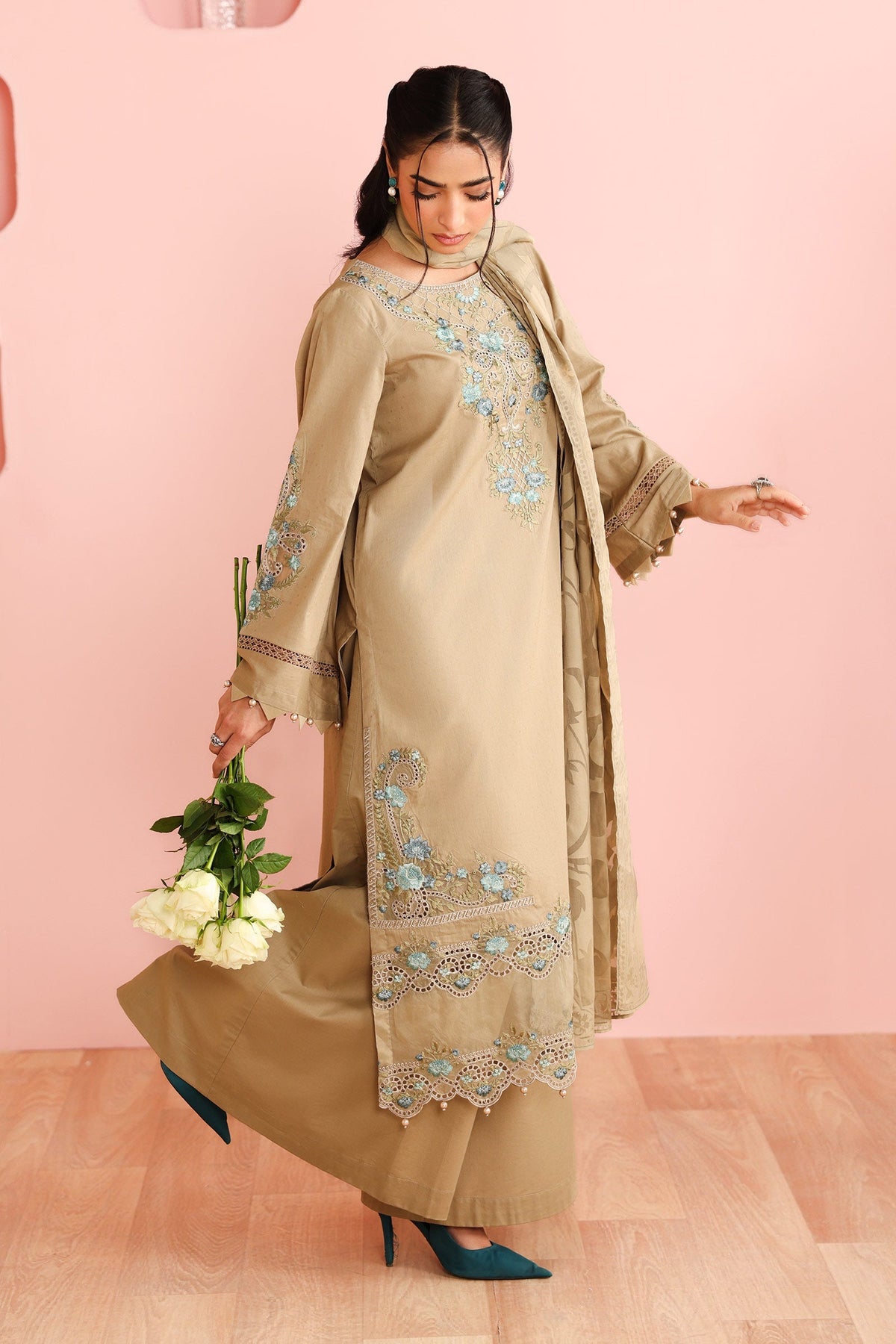 Maria B | Pre Fall 25 | Dobby Suit 15 -  Maria B Ladies Clothes - Original Designer Dress - House of Maryam