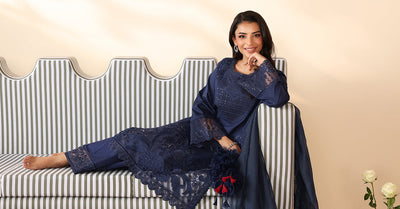 Maria B | Luxury Winter Pret 25 | DW-PF25-07-Blu