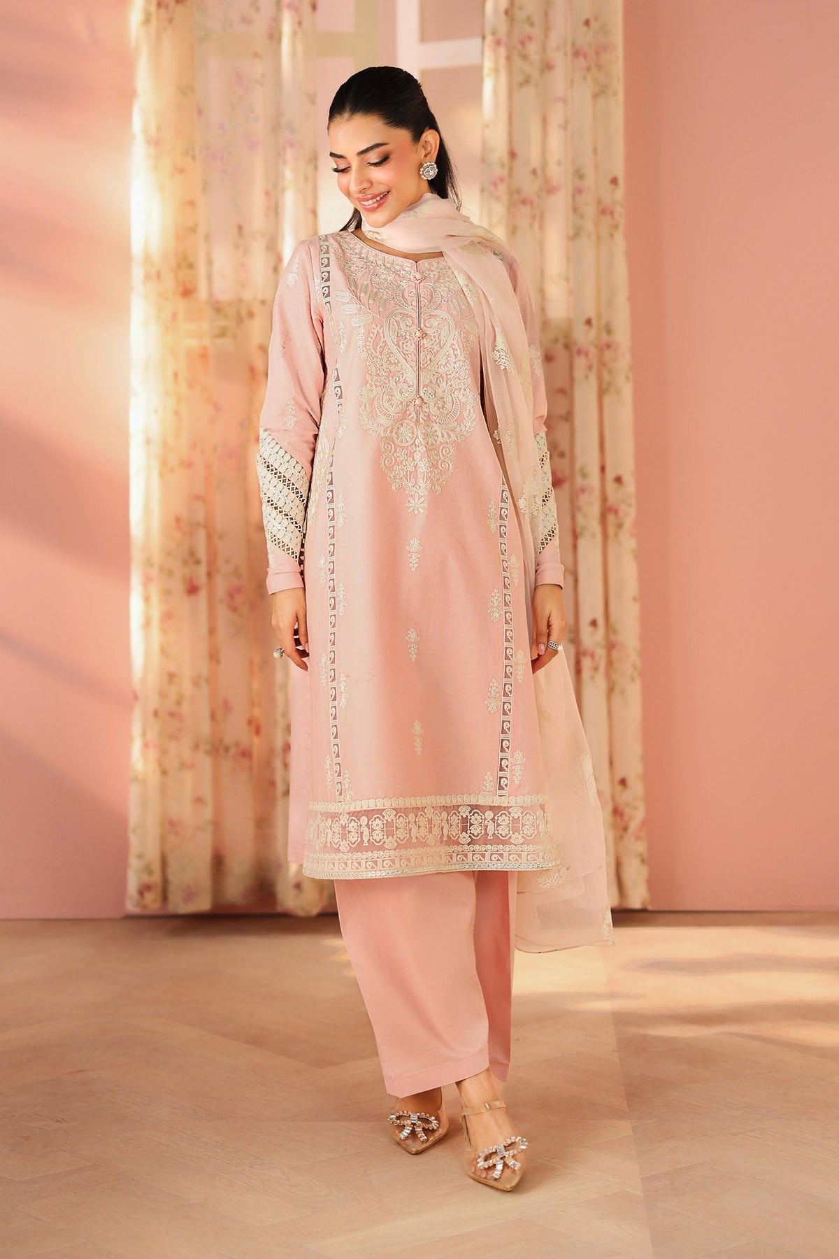 Maria B | Pre Fall 25 | Dobby Suit 04 -  Maria B Ladies Clothes - Original Designer Dress - House of Maryam