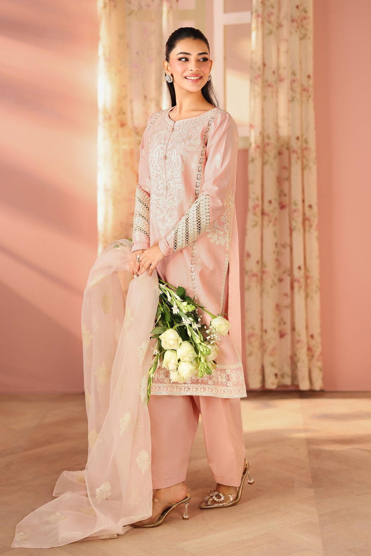 Maria B | Pre Fall 25 | Dobby Suit 04 -  Maria B Ladies Clothes - Original Designer Dress - House of Maryam