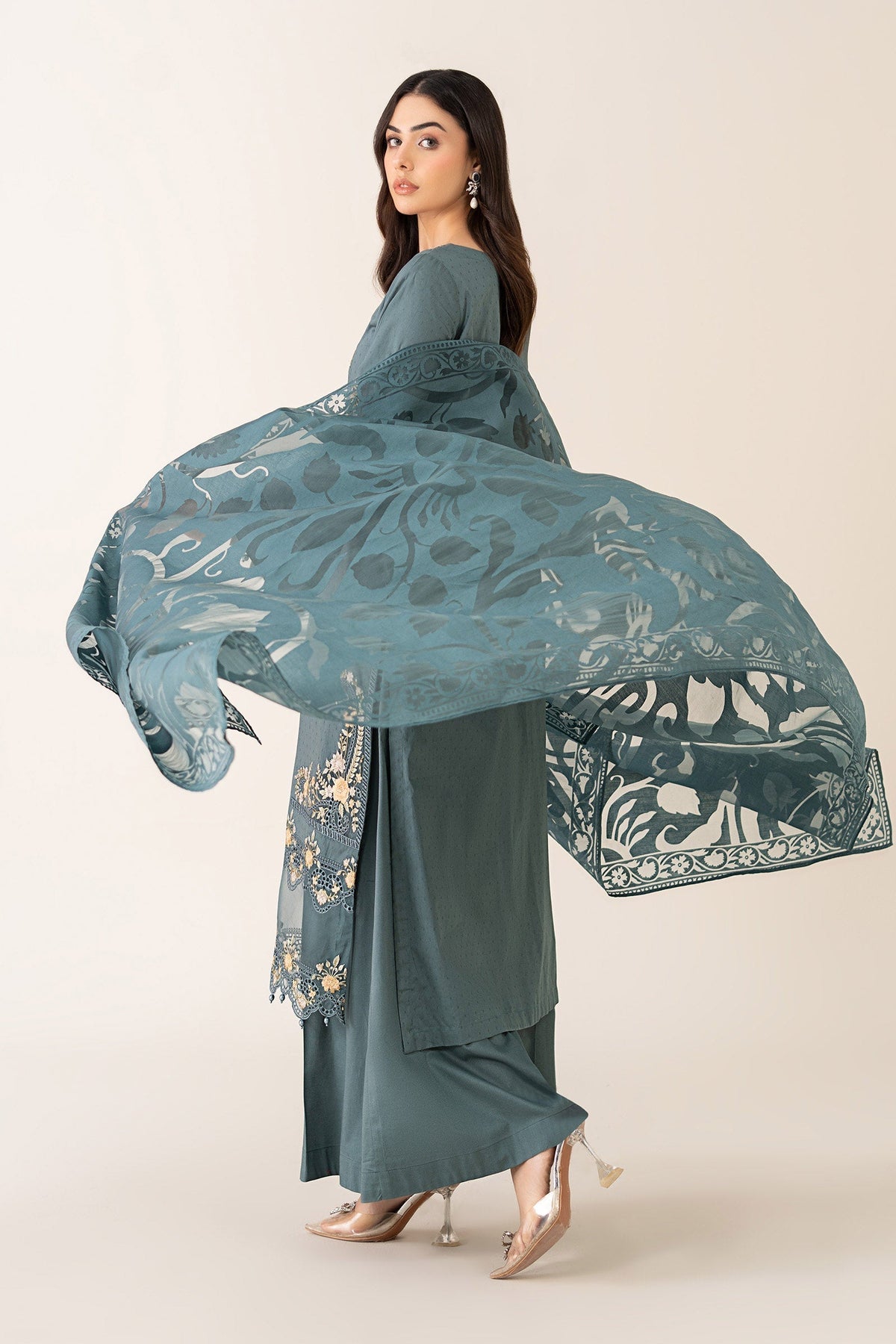 Maria B | Pre Fall 25 | Dobby Suit 15 -  Maria B Ladies Clothes - Original Designer Dress - House of Maryam