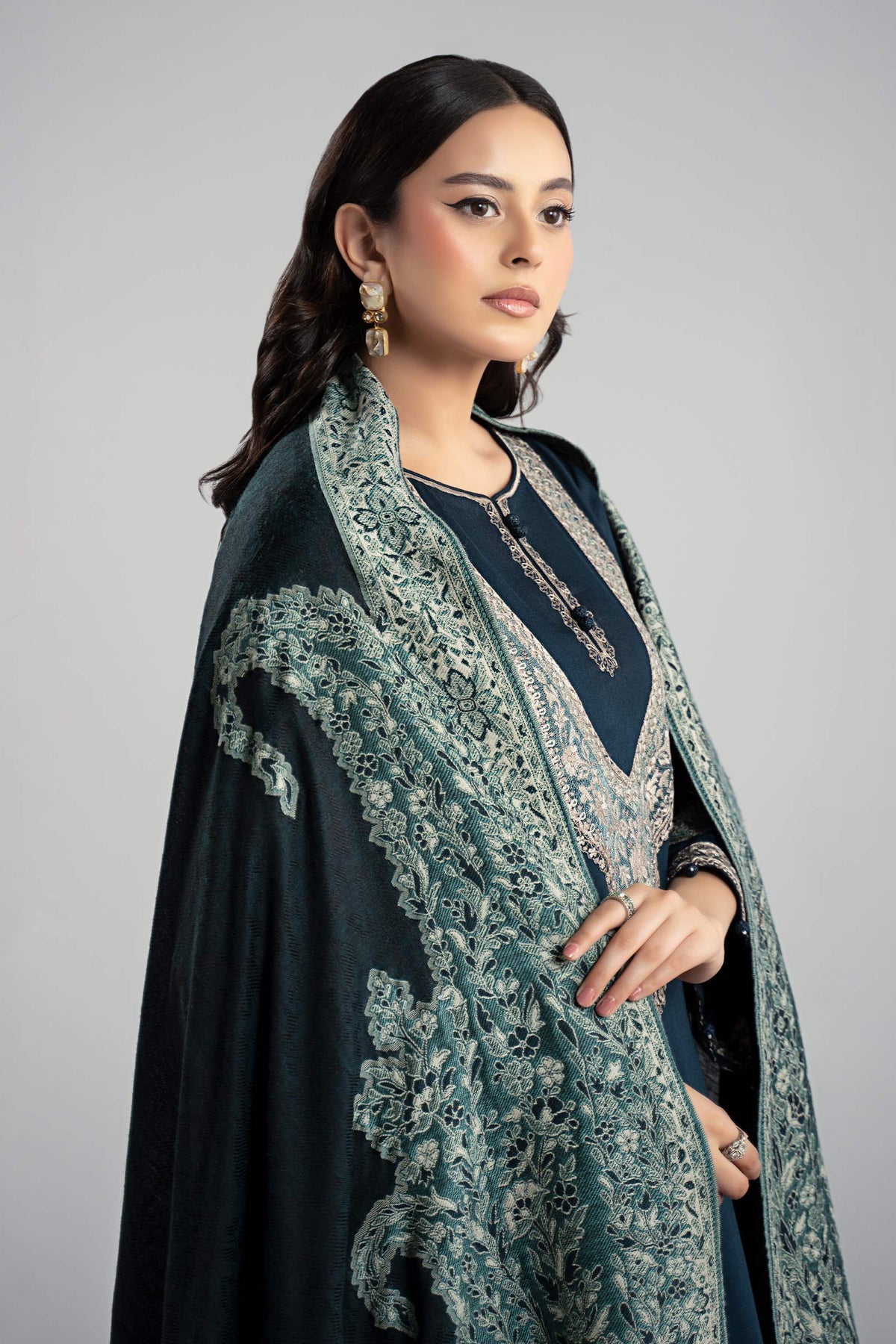 Maria B | Luxury Winter Pret 25 | DW-W24-102R1-Blue, image 4