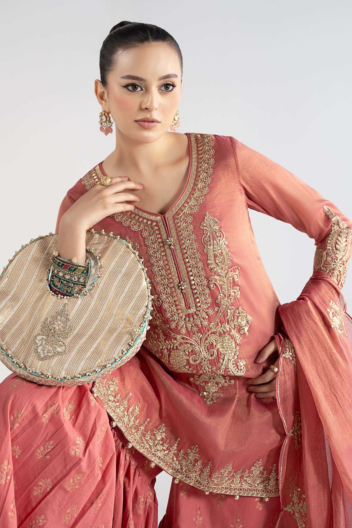 Maria B | Pre Fall Dresses | 3 Piece Embroidered Masoori Suit ZD, image 4