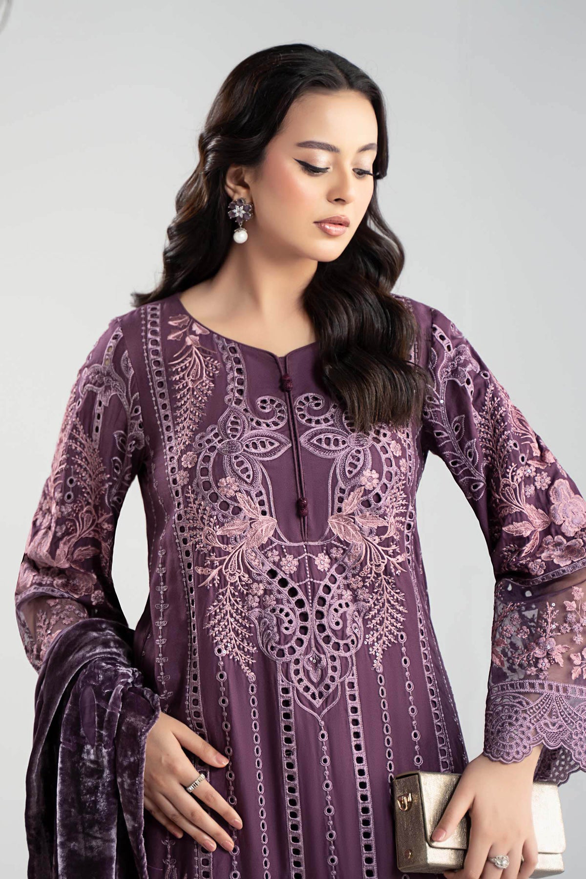 Maria B | Luxury Winter Pret 25 | DW-W25-24-Purple, image 3