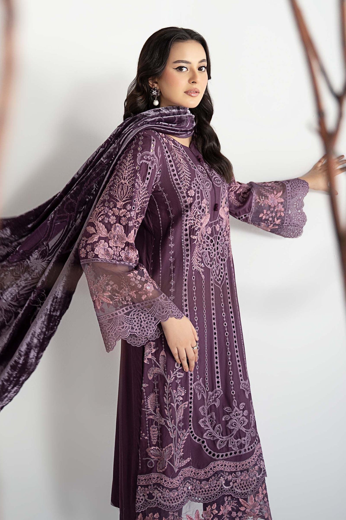 Maria B | Luxury Winter Pret 25 | DW-W25-24-Purple, image 7