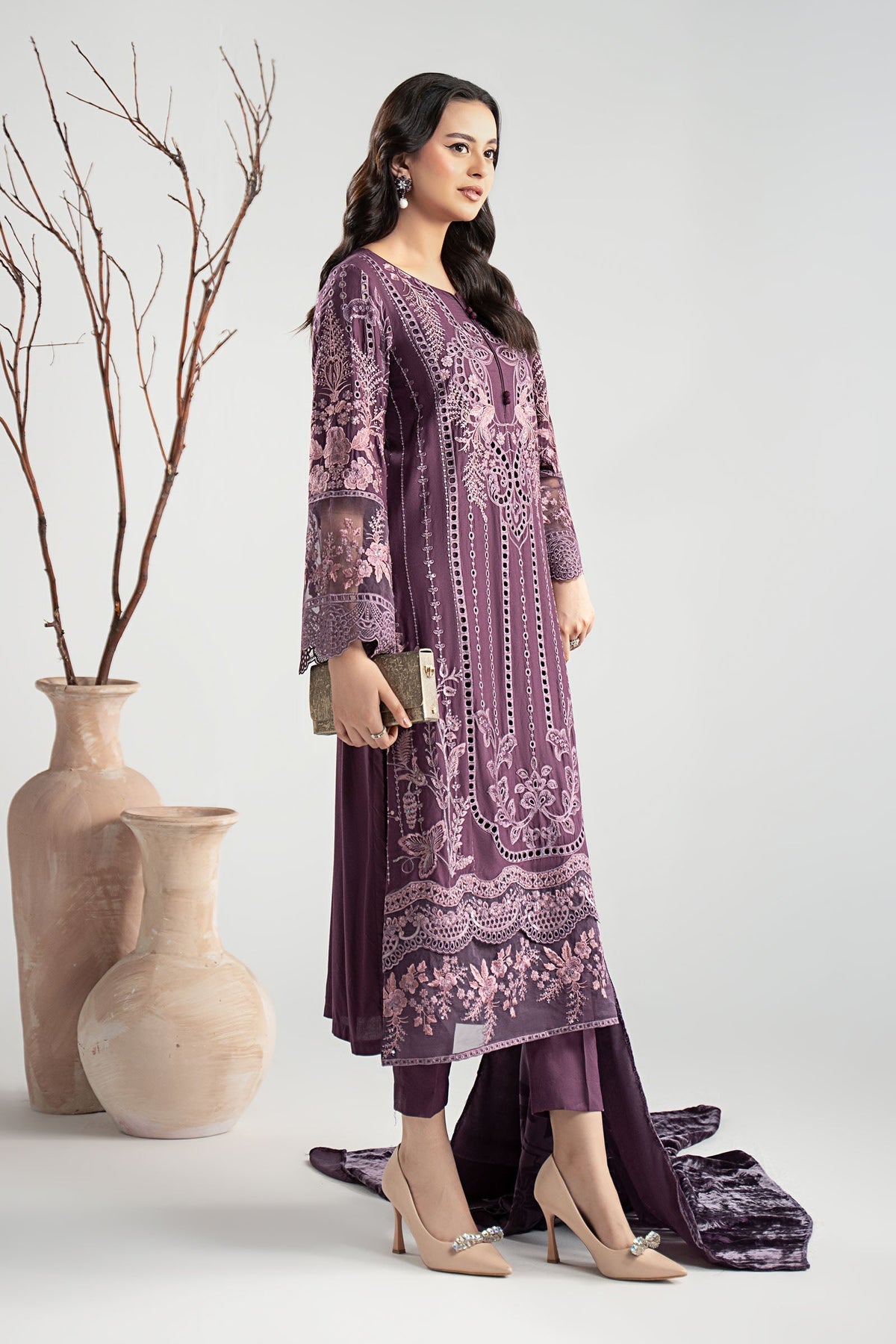 Maria B | Luxury Winter Pret 25 | DW-W25-24-Purple, image 6