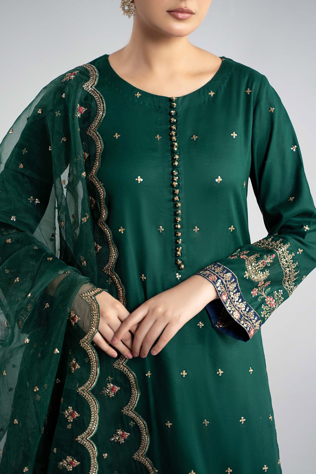 Maria B | Luxury Winter Pret 25 | DW-W25-27-Green, image 4