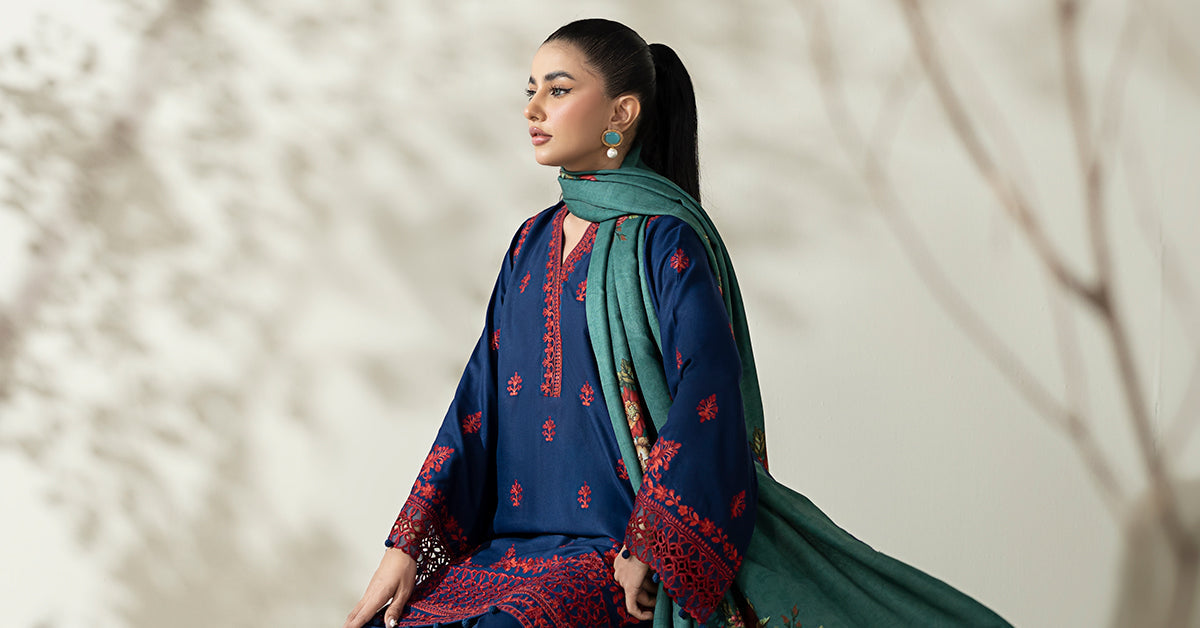 Maria B | Luxury Winter Pret 25 | DW-W25-46-Blue, image 7