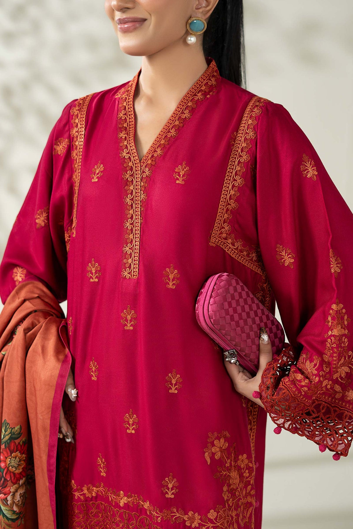 Maria B | Luxury Winter Pret 25 | DW-W25-46-Hot Pink, image 6