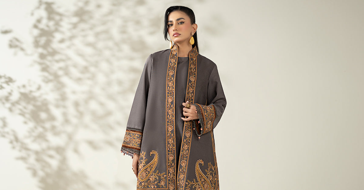 Maria B | Luxury Winter Pret 25 | DW-W25-49-Grey, image 5
