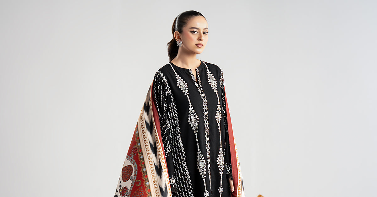 Maria B | Luxury Winter Pret 25 | DW-W25-51-Black, image 12