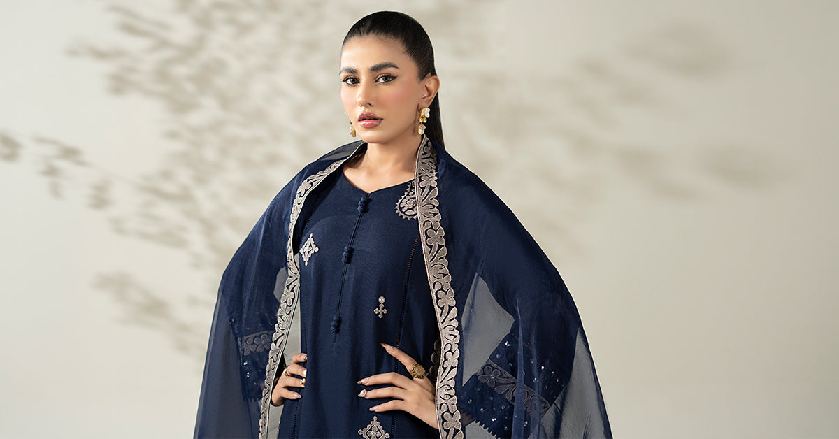 Maria B | Luxury Winter Pret 25 | DW-W25-54-Blue, image 9