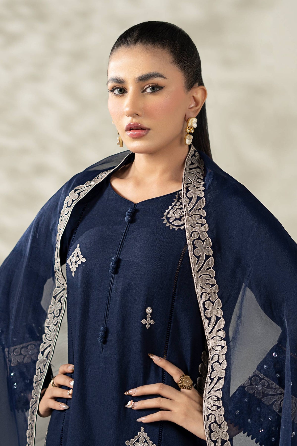 Maria B | Luxury Winter Pret 25 | DW-W25-54-Blue, image 5