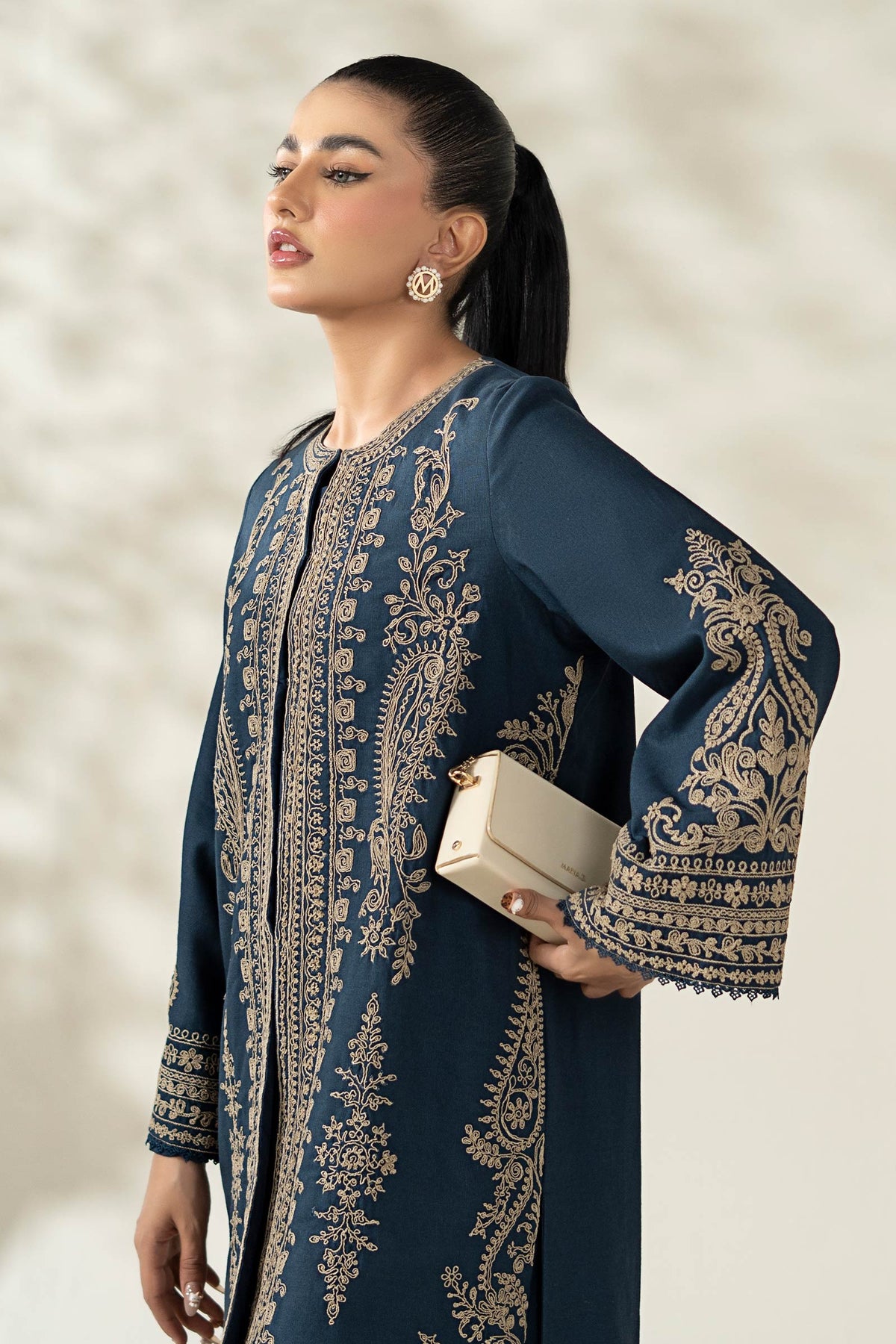 Maria B | Luxury Winter Pret 25 | DW-W25-58-Blue, image 6