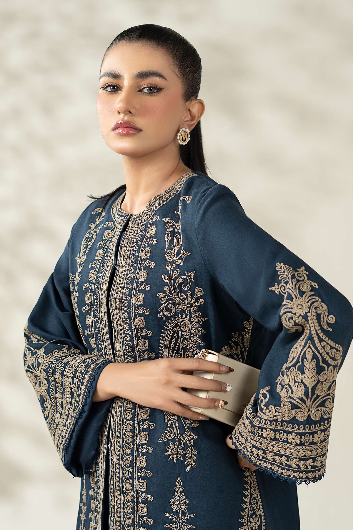 Maria B | Luxury Winter Pret 25 | DW-W25-58-Blue, image 9
