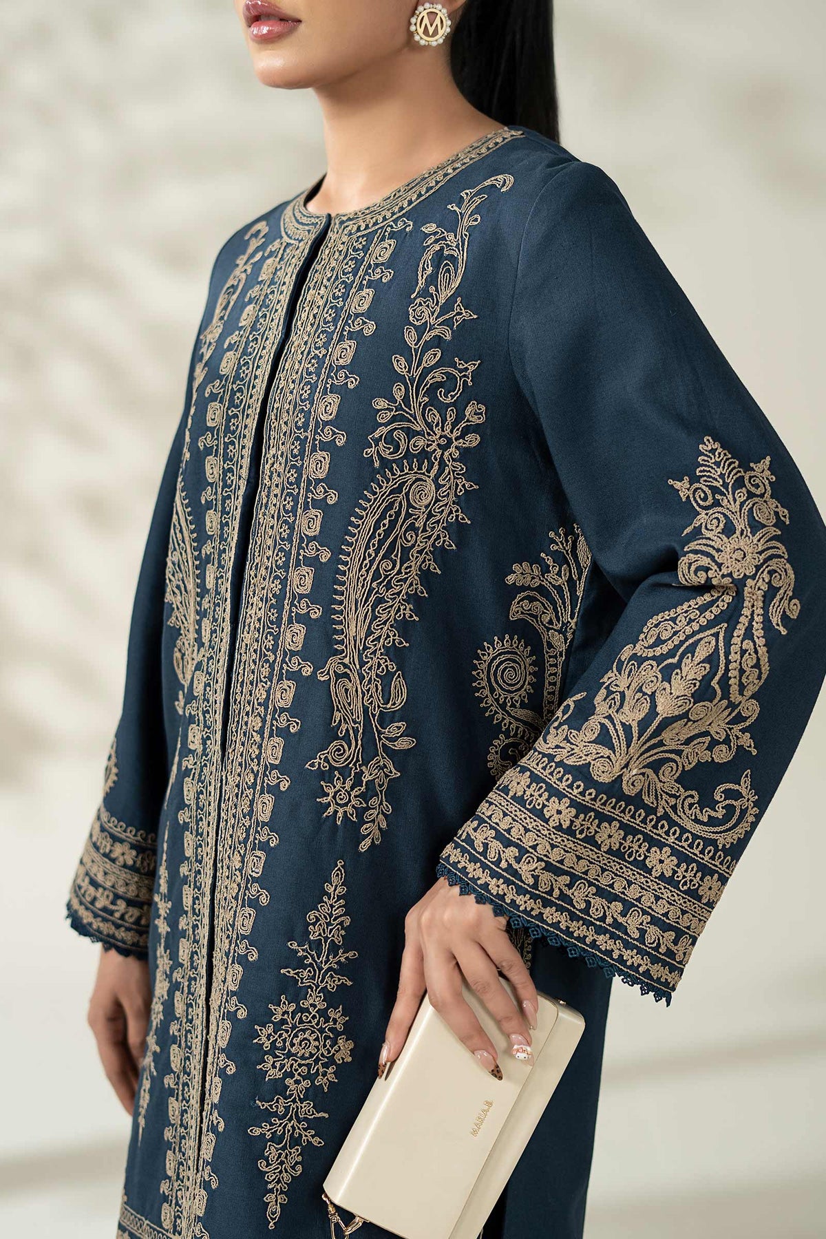 Maria B | Luxury Winter Pret 25 | DW-W25-58-Blue, image 4