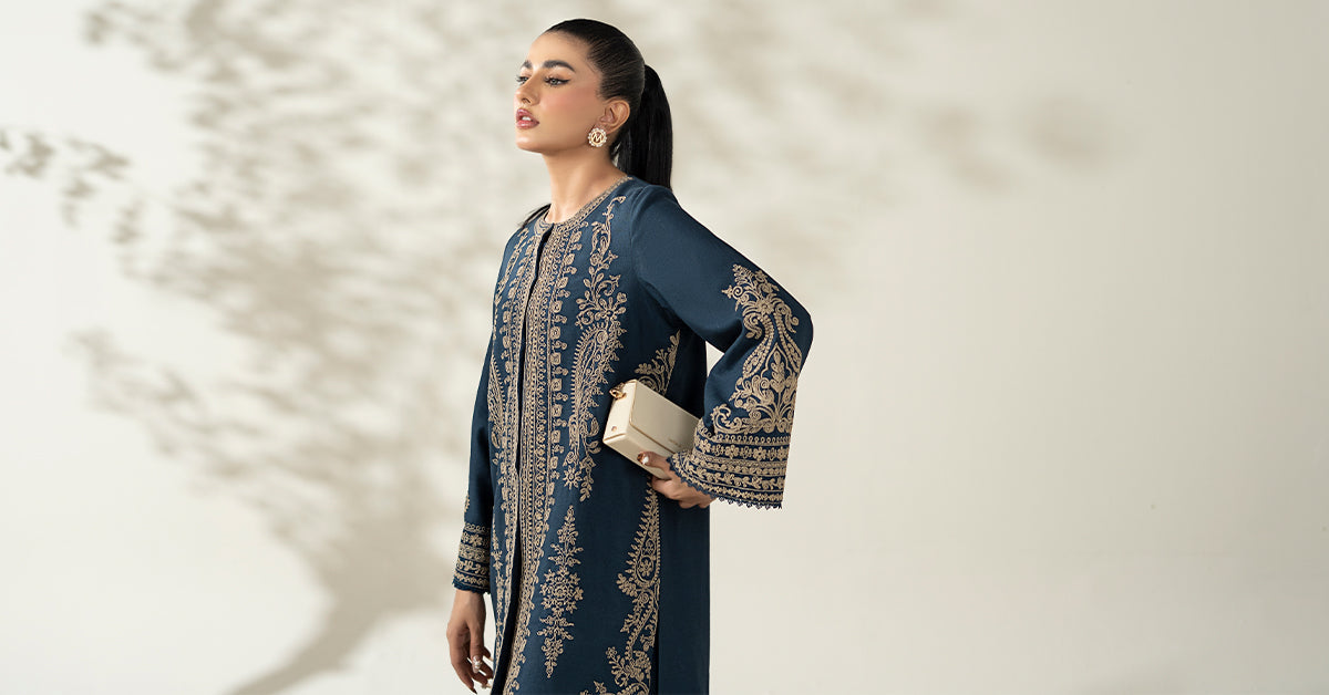 Maria B | Luxury Winter Pret 25 | DW-W25-58-Blue, image 10