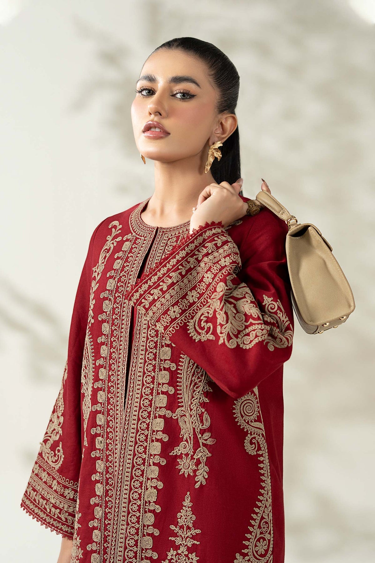 Maria B | Luxury Winter Pret 25 | DW-W25-58-Maroon, image 5