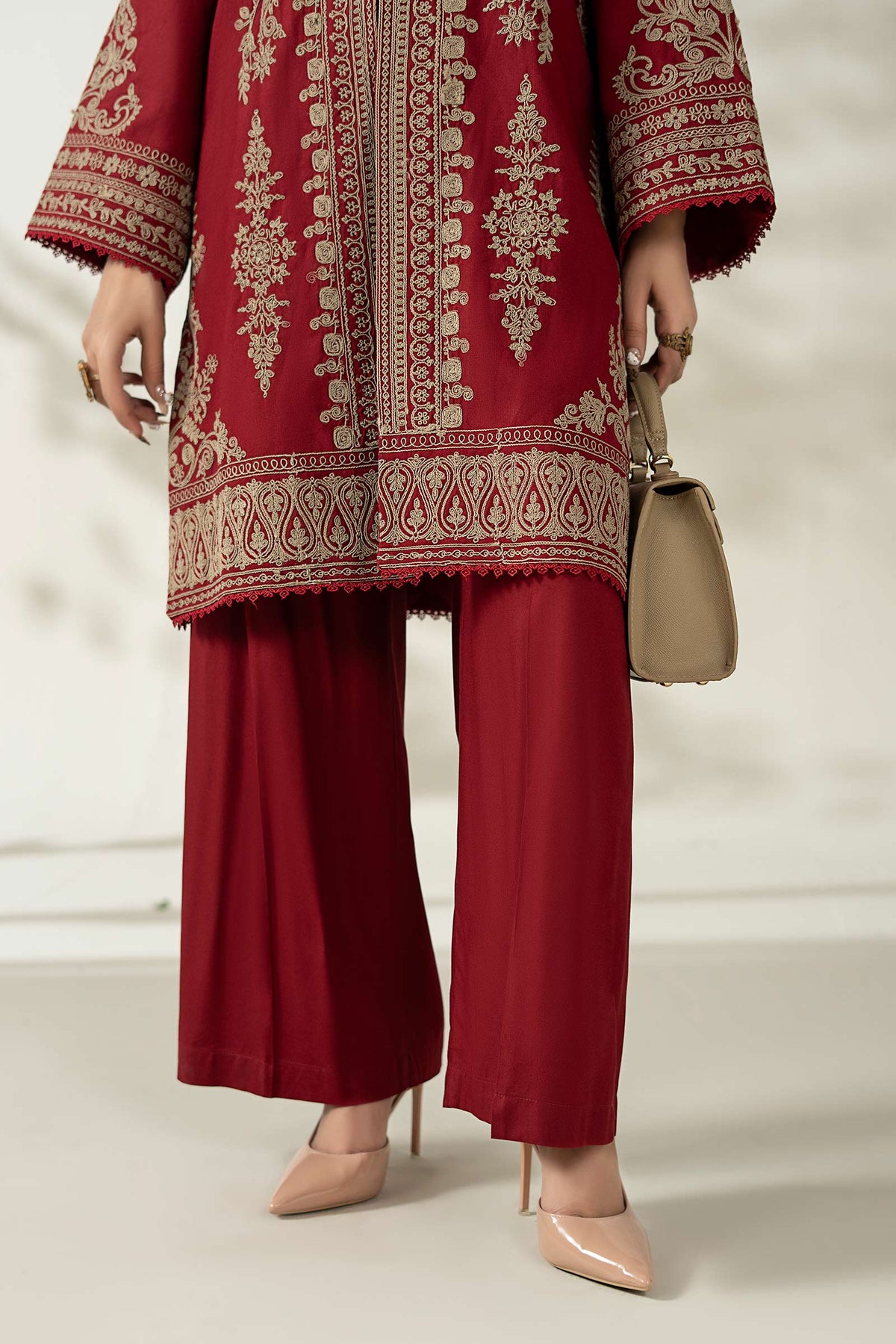 Maria B | Luxury Winter Pret 25 | DW-W25-58-Maroon, image 6