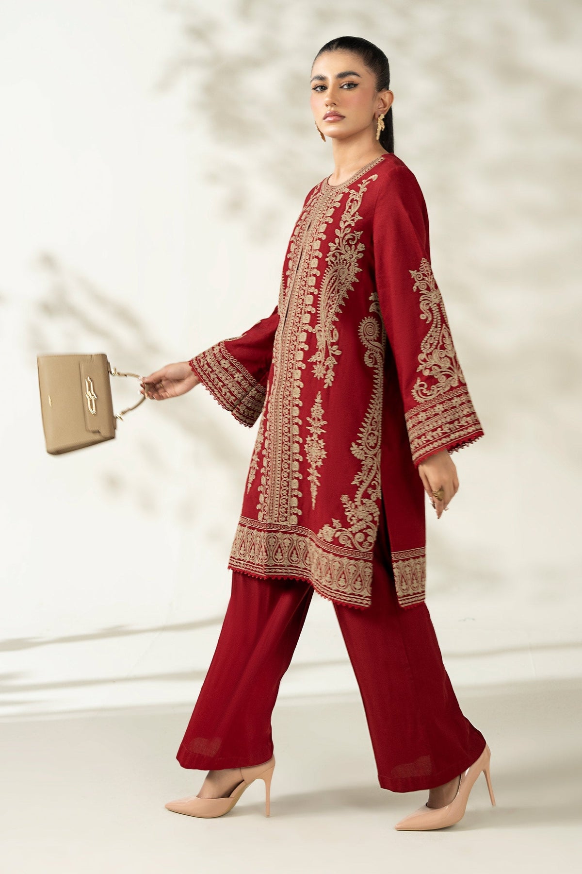 Maria B | Luxury Winter Pret 25 | DW-W25-58-Maroon, image 9