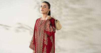 Maria B | Luxury Winter Pret 25 | DW-W25-58-Maroon