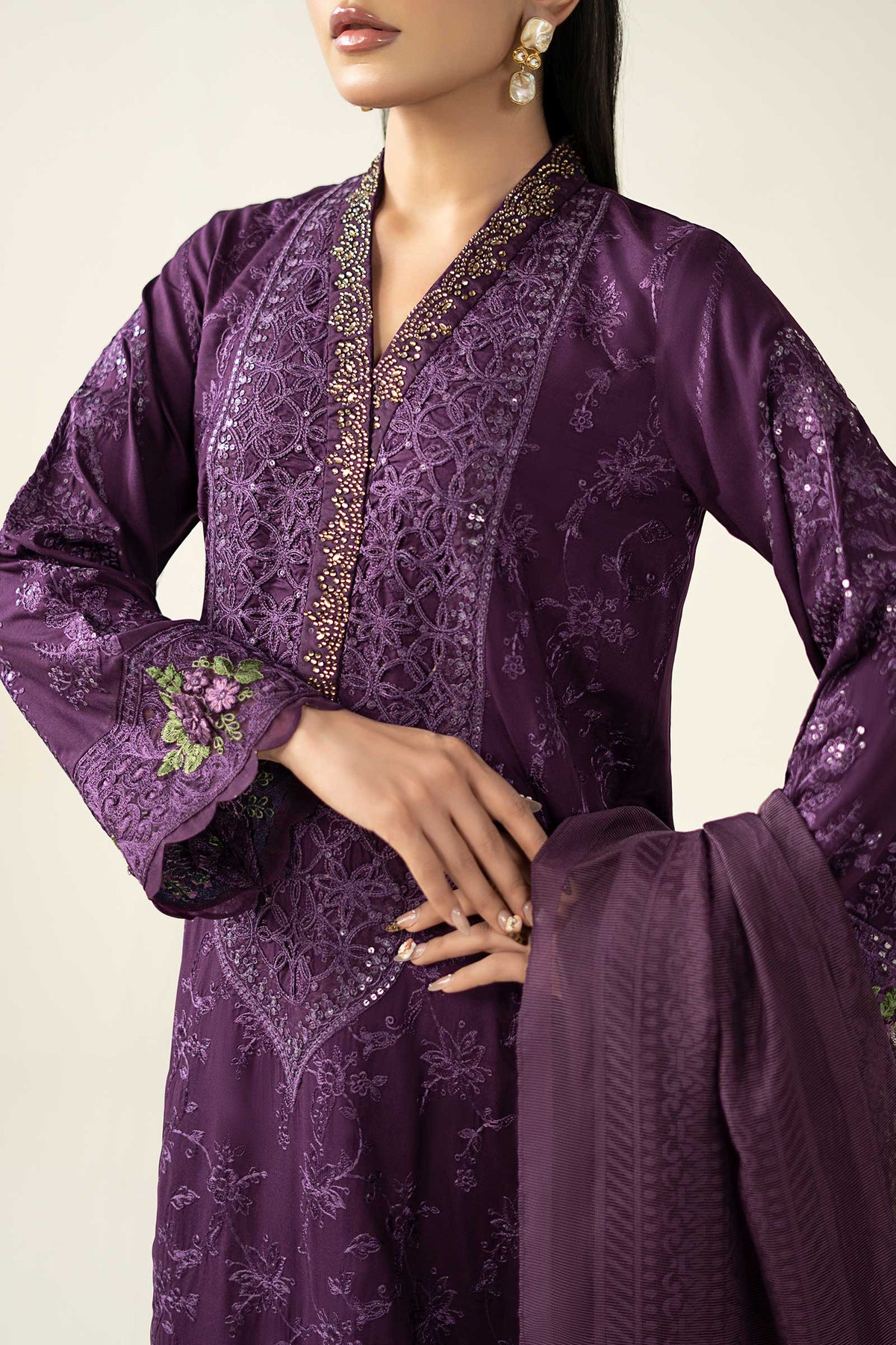 Maria B | Pre Fall 25 | Linen Suit- W25-74-4