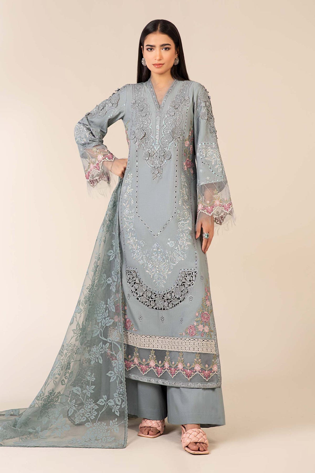 Maria B | Luxury Pret 25 | DW-EA25-16 -  Maria B Ladies Clothes - Original Designer Dress - House of Maryam