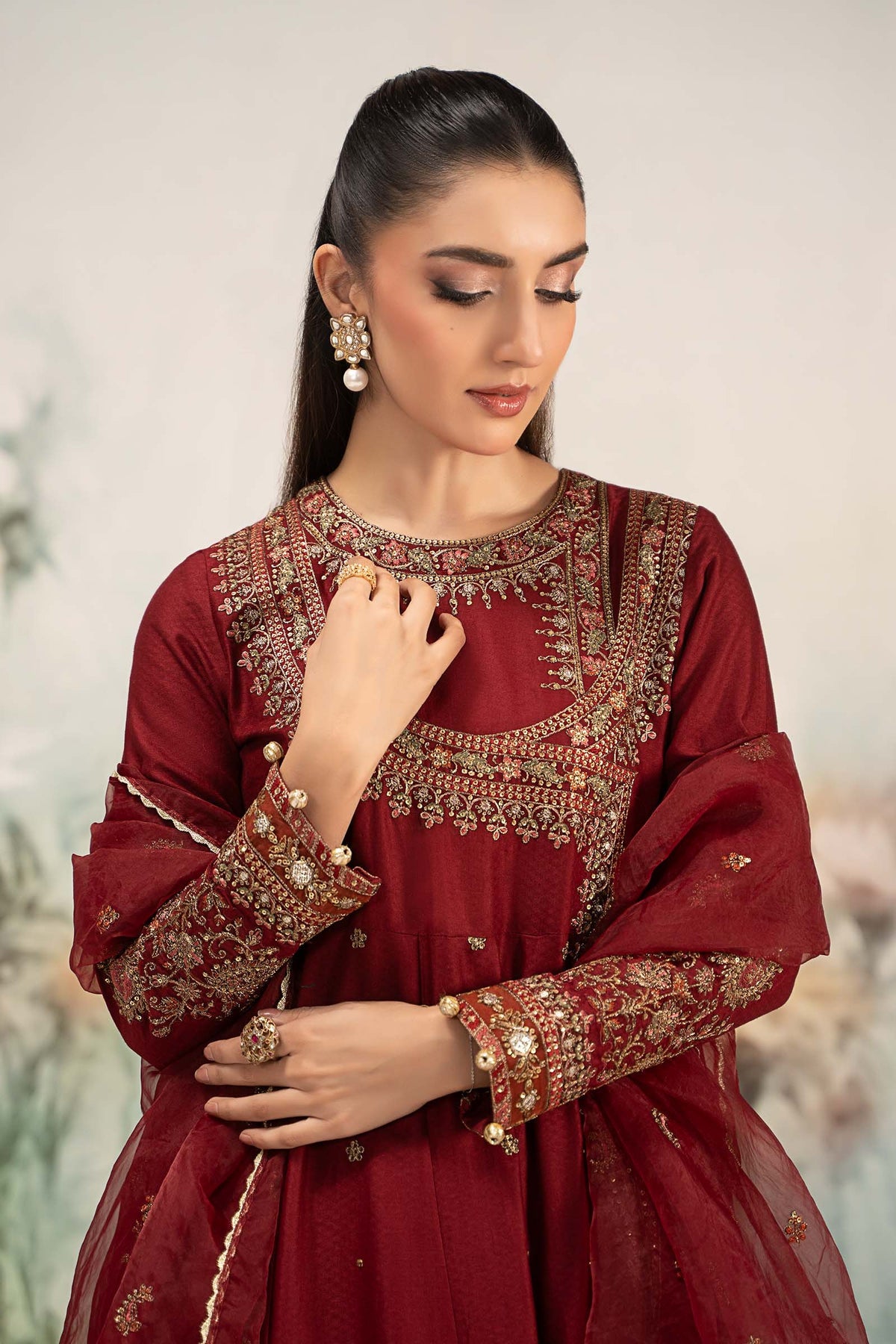 Maria B | Casual Pret 25 | DW-EF25-40 -  Maria B Ladies Clothes - Original Designer Dress - House of Maryam