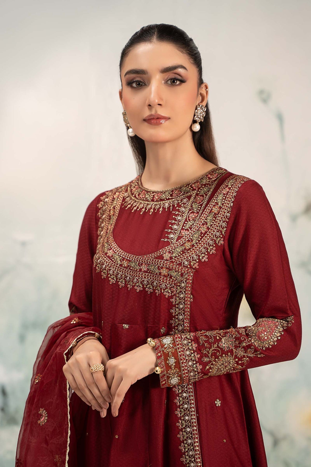 Maria B | Casual Pret 25 | DW-EF25-40 -  Maria B Ladies Clothes - Original Designer Dress - House of Maryam