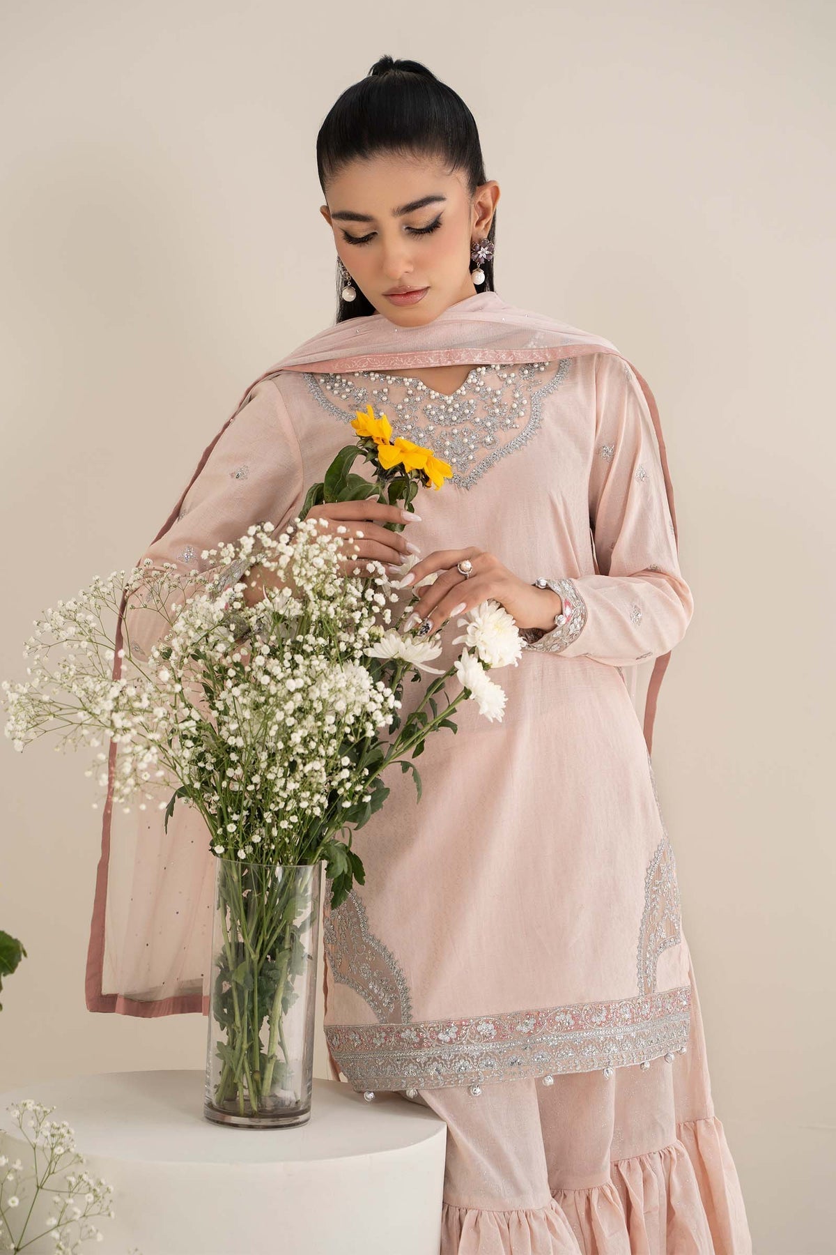 Maria B | Casual Pret 25 | DW-EF25-61 -  Maria B Ladies Clothes - Original Designer Dress - House of Maryam