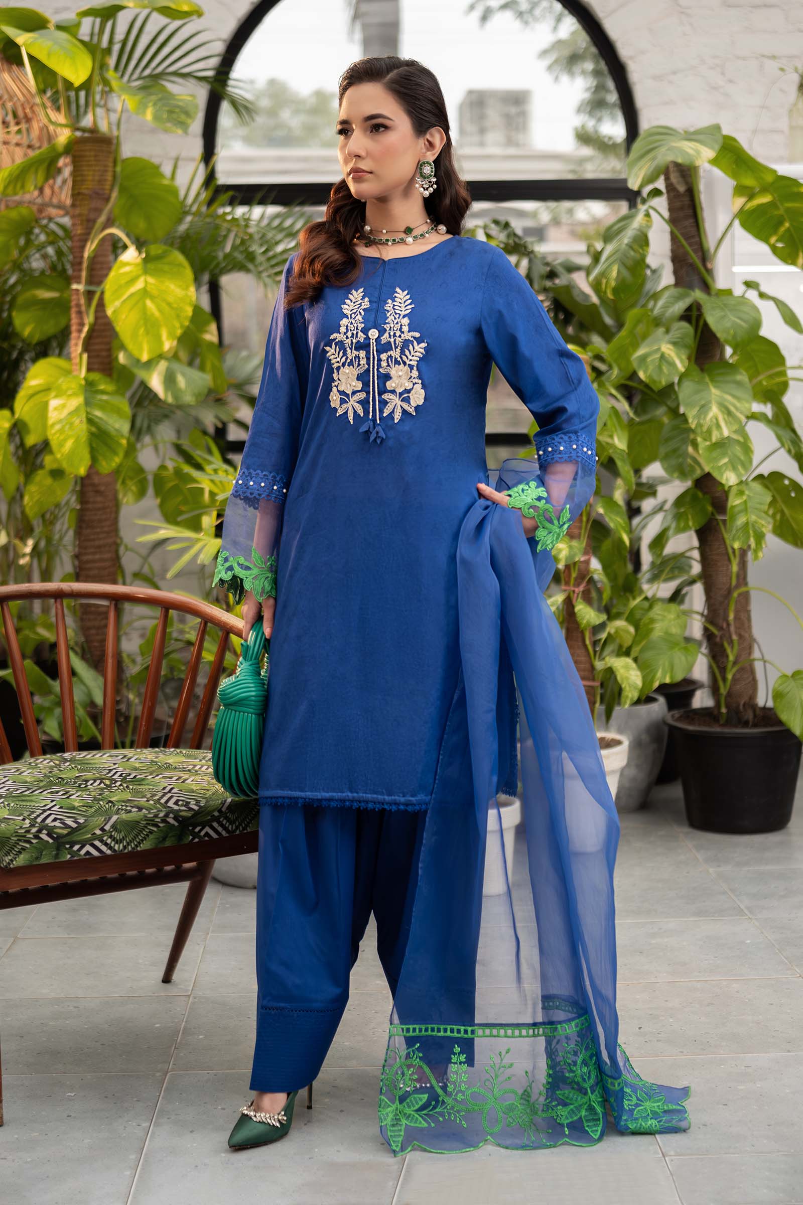 Maira B | Ready to Wear | DW-EF25-15 -  Maria B Luxury Pret -  House of Maryam