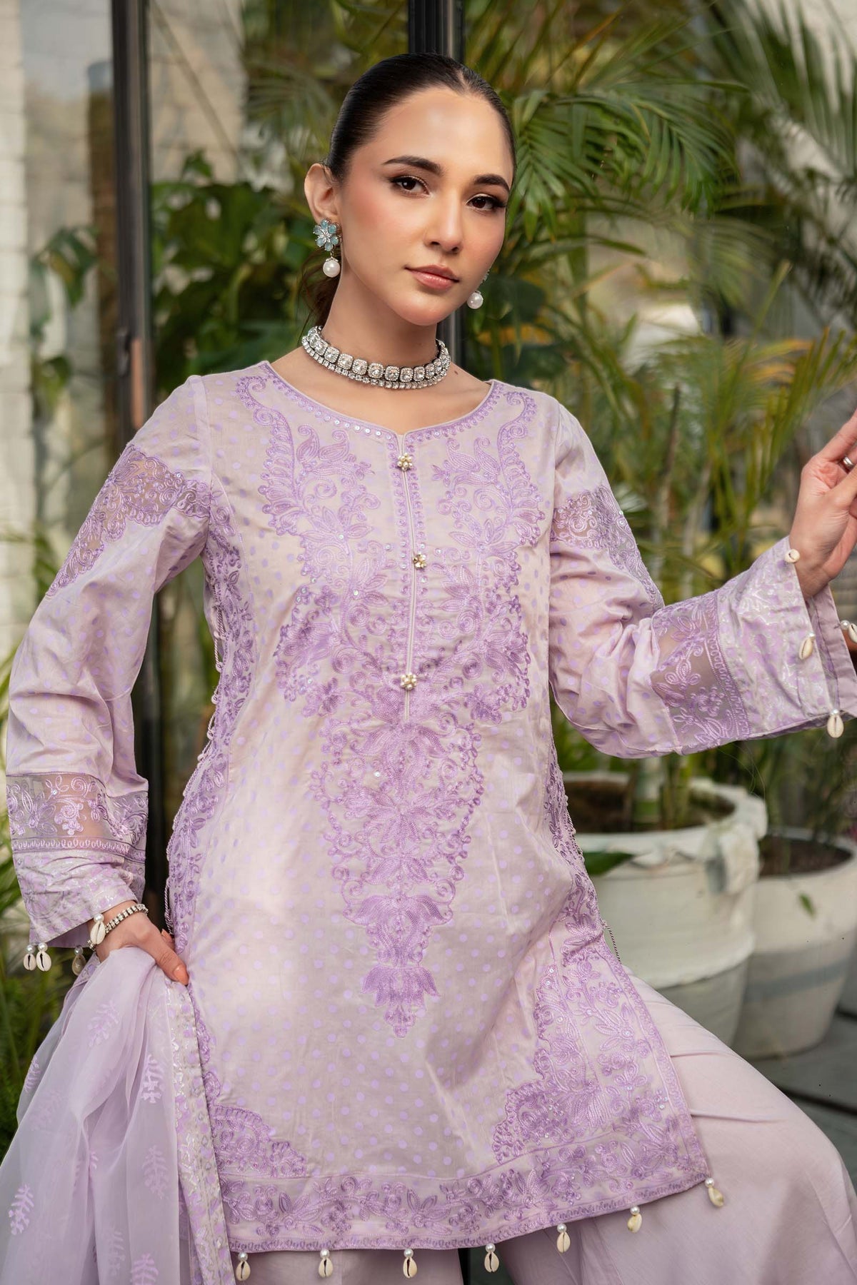 Maria B | Casual Pret 25 | DW-EF25-99 -  Maria B Ladies Clothes - Original Designer Dress - House of Maryam