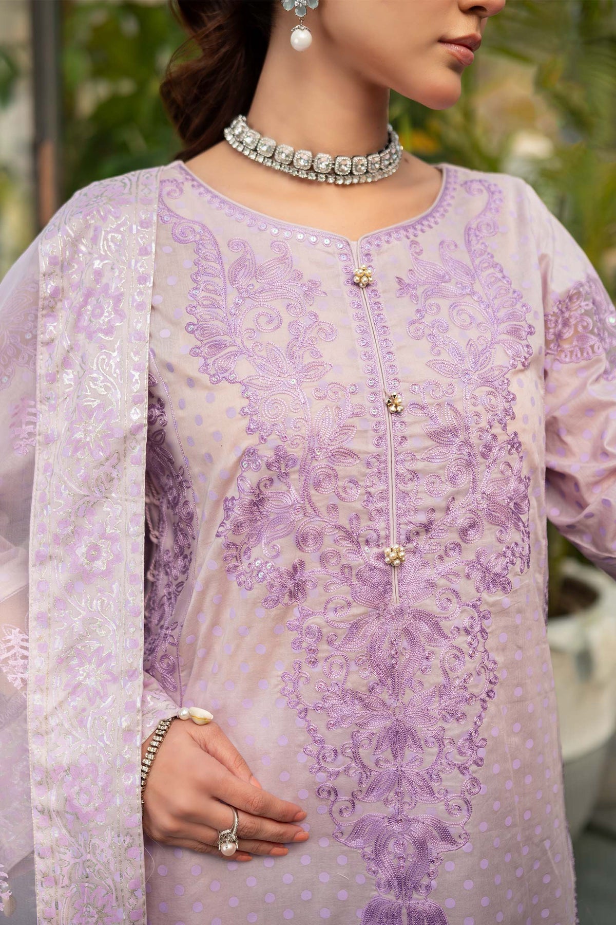 Maria B | Casual Pret 25 | DW-EF25-99 -  Maria B Ladies Clothes - Original Designer Dress - House of Maryam