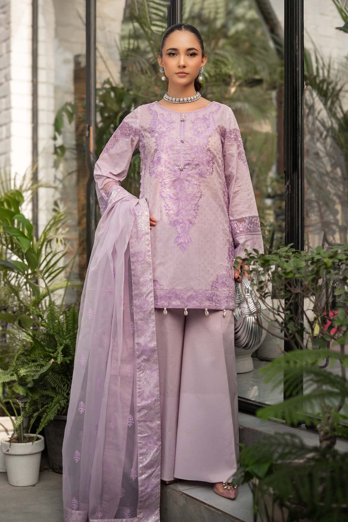 Maria B | Casual Pret 25 | DW-EF25-99 -  Maria B Ladies Clothes - Original Designer Dress - House of Maryam