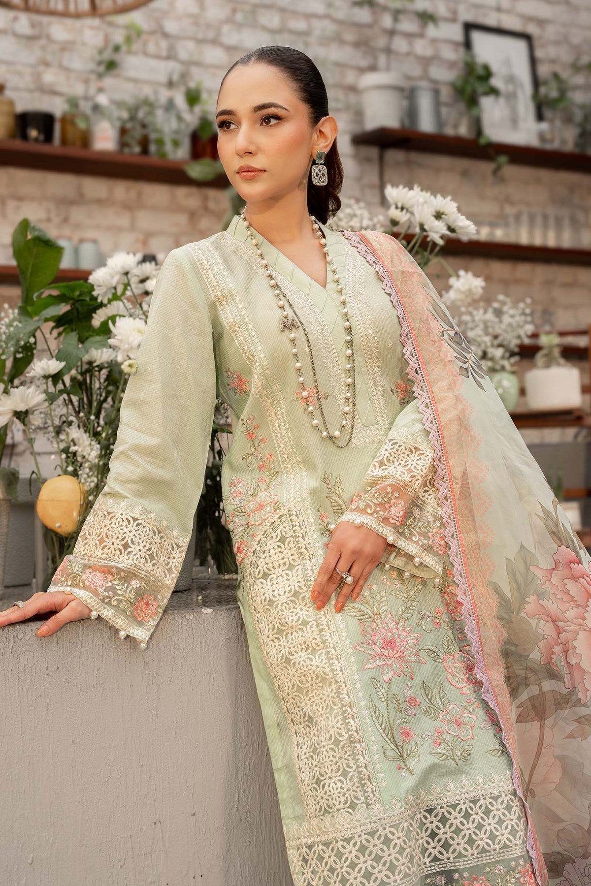 Maria B | Casual Pret 25 | DW-EF25-151 -  Maria B Ladies Clothes - Original Designer Dress - House of Maryam