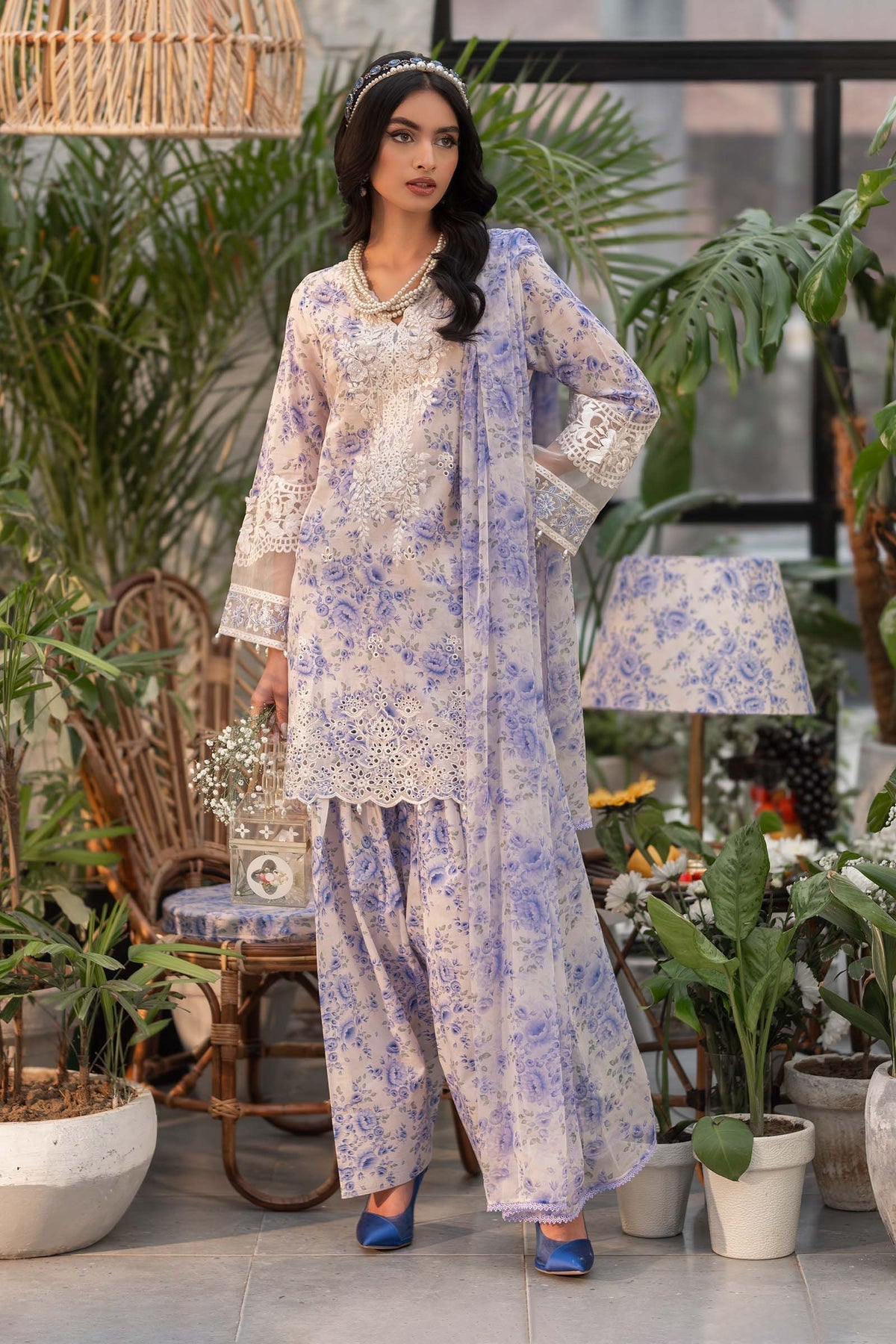 Maria B | Casual Pret 25 | DW-EF25-36 -  Maria B Ladies Clothes - Original Designer Dress - House of Maryam