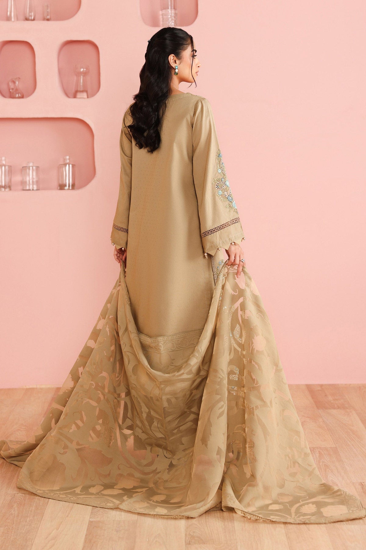 Maria B | Luxury Winter Pret 25 | DW-PF25-03-Coffee, image 2