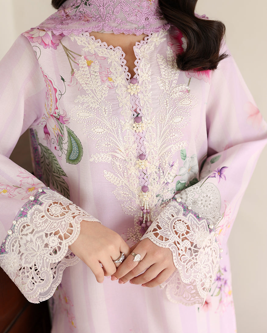 Roheenaz | Sunlit Tales Printed Embroidered Edit | Dandelion dream-3