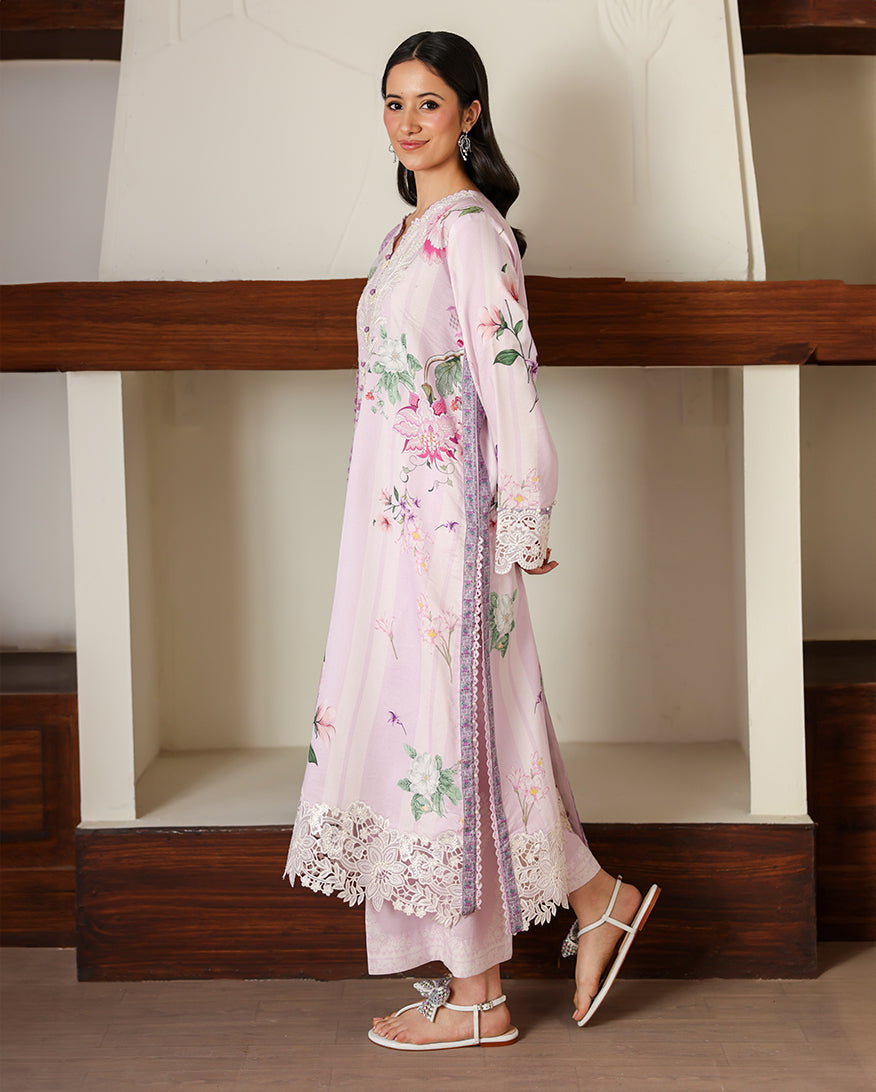 Roheenaz | Sunlit Tales Printed Embroidered Edit | Dandelion dream-2