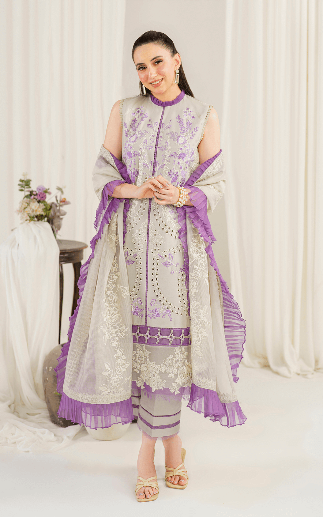 Asifa and Nabeel | Pretty in Pink Limited Edition | Daphne (PP-5) by Designer Asifa and Nabeel - House of Maryam - Pakistani Designer Ethnic Wear in {{ shop.shopifyCountryName }}