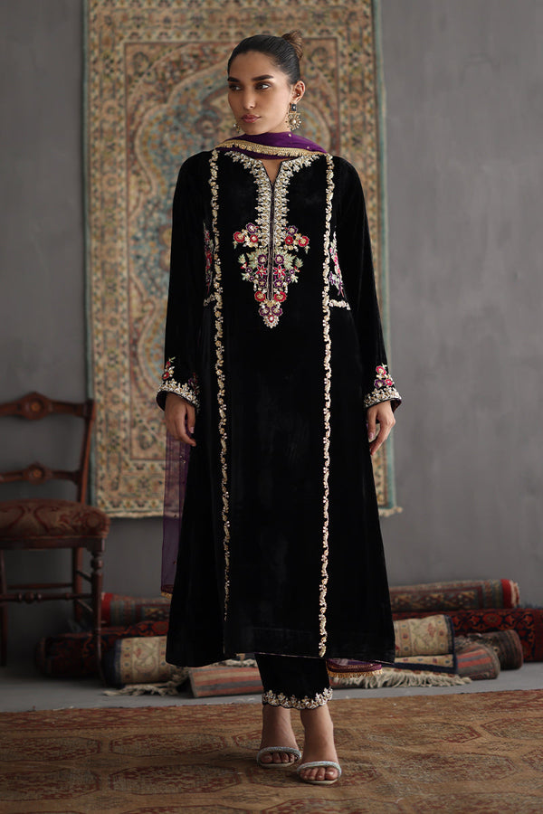 Sana Abbas | Velvet Formals | DELILAH -  Sana Abbas Ladies Clothes - Original Designer Dress - House of Maryam