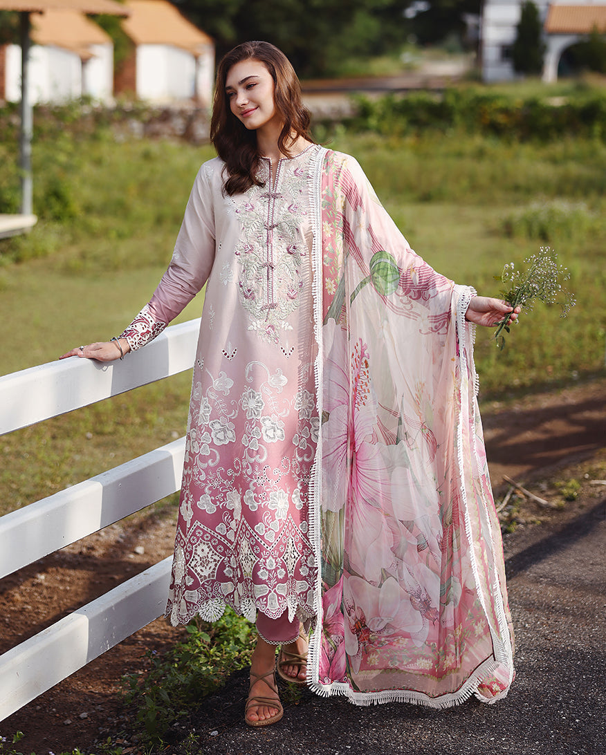 Mushq | Solace Ombre Chikankari | Dew Drift-1