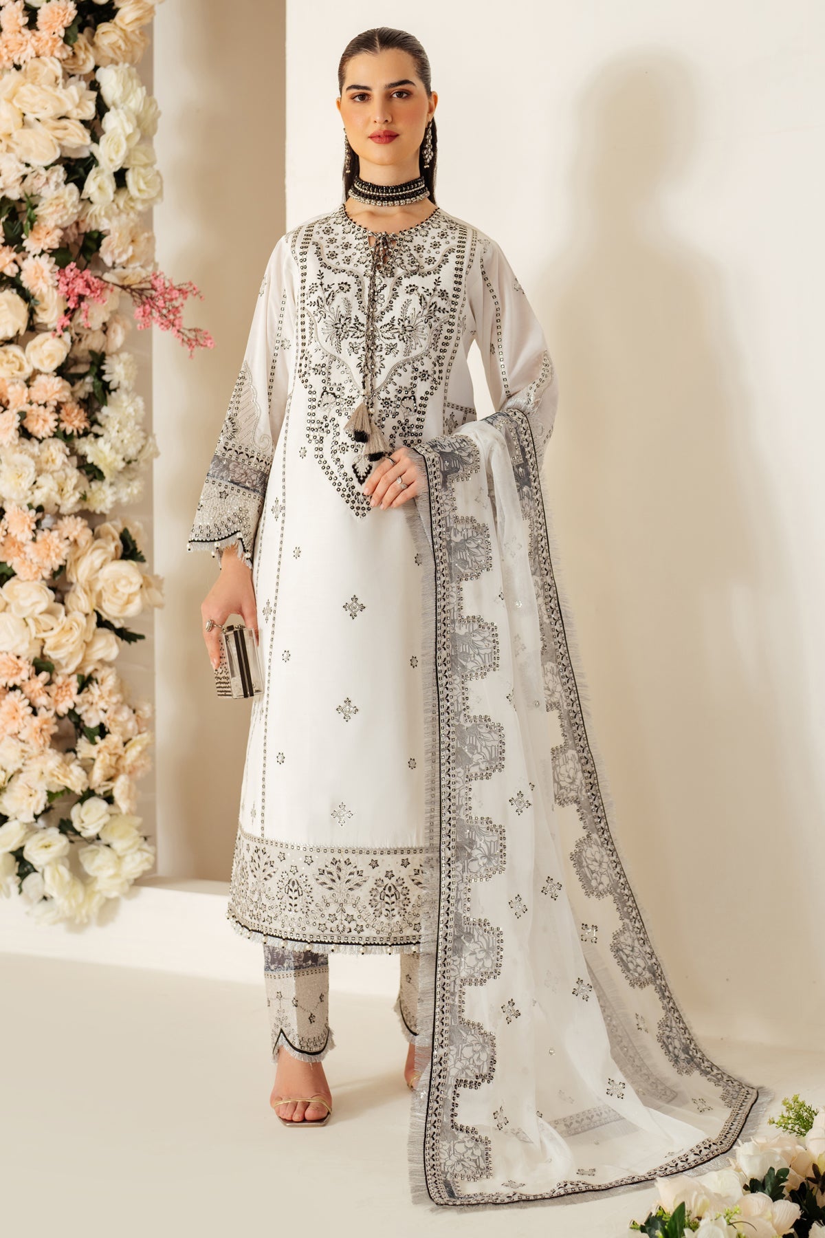 Alizeh | Luxury Raw Silk | AF-RS-04-DOVE -  Alizeh Ladies Clothes - Original Designer Dress - House of Maryam
