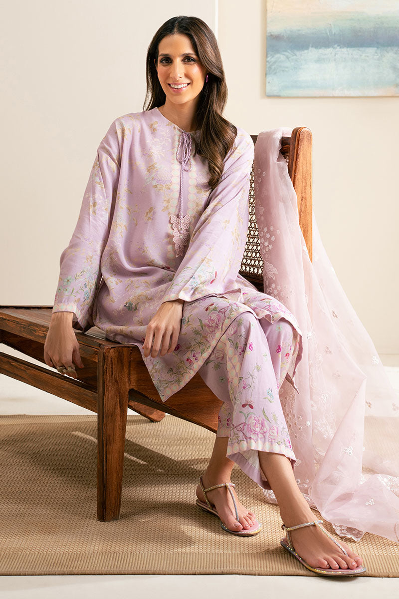 Cross Stitch | Exclusive Pret | Lavender Dusk-3PC (Shirt, Trouser & Dupatta), image 3